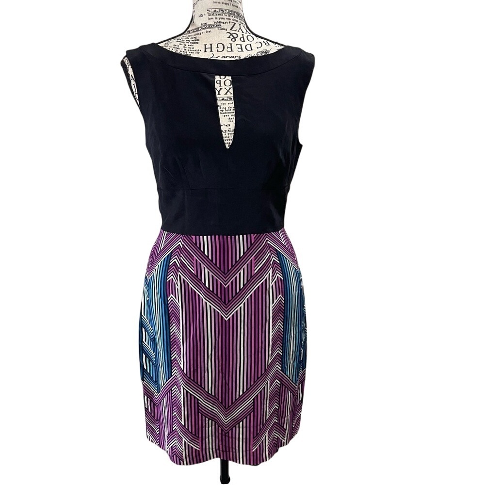 Trina Turk Black and Multicolor Skirt Set